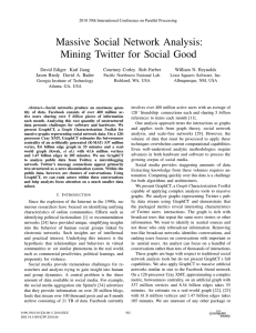 Massive Social Network Analysis: Mining Twitter for Social Good