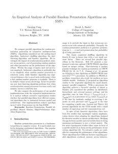 An Empirical Analysis of Parallel Random Permutation Algorithms on SMPs