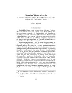 Changing What Judges Do