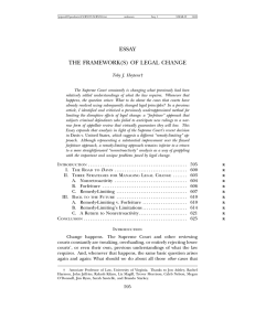 ESSAY THE FRAMEWORK(S) OF LEGAL CHANGE Toby J. Heytens