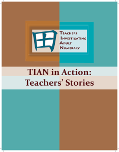 TIAN in Action: Teachers’ Stories T I