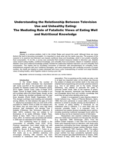 Understanding the Relationship Between Television Use and Unhealthy Eating: