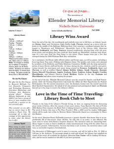 Ellender Memorial Library Library Wins Award Ce qui se passe... Nicholls State University