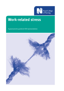 Work-related stress A good practice guide for RCN representatives
