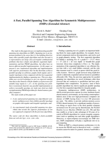 A Fast, Parallel Spanning Tree Algorithm for Symmetric Multiprocessors Extended Abstract