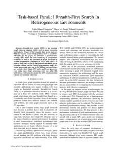 Task-based Parallel Breadth-First Search in Heterogeneous Environments Llu´ıs-Miquel Mungu´ıa David A. Bader