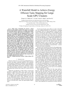 for Large Scale GPU Clusters A Waterfall Model to Achieve Energy