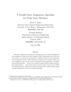 A Parallel State Assignment Algorithm for Finite State Machines