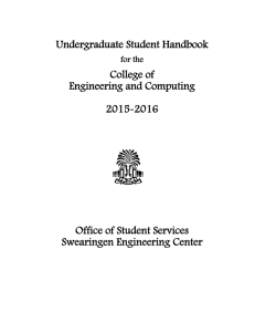 Undergraduate Student Handbook College of Engineering and Computing