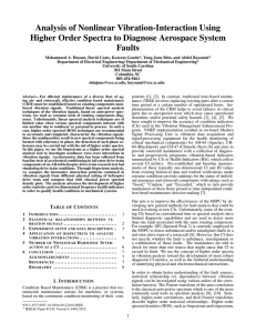 Analysis of Nonlinear Vibration-Interaction Using Faults