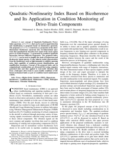 Quadratic-Nonlinearity Index Based on Bicoherence Drive-Train Components