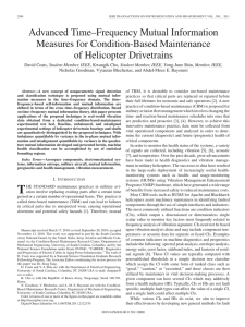 Advanced Time–Frequency Mutual Information Measures for Condition-Based Maintenance of Helicopter Drivetrains