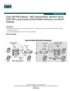 Cisco 2621XM Gateway - PBX Interoperability: Siemens Hicom