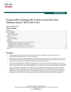 Ericsson MD110 Release BC12 SP5 to Cisco IOS Voice  Application Note