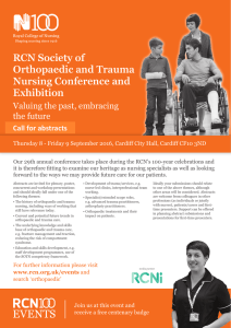 RCN Society of Orthopaedic and Trauma Nursing Conference and Exhibition