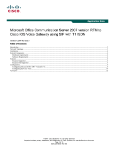 Microsoft Office Communication Server 2007 version RTM to