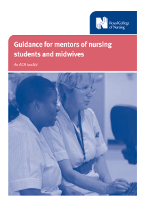 Guidance for mentors of nursing students and midwives An RCN toolkit