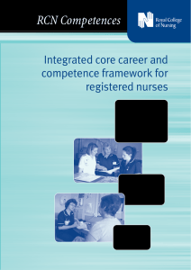 RCN Competences Integrated core career and competence framework for registered nurses