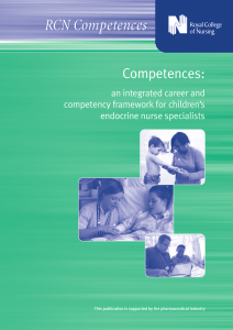 RCN Competences Competences: an integrated career and competency framework for children’s