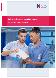 Industrial action by other unions: the position of RCN members 1