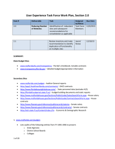 User Experience Task Force Work Plan, Section 2.0