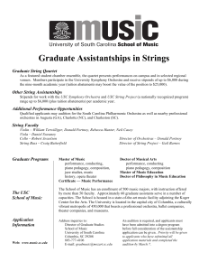 Graduate Assistantships in Strings Graduate Programs