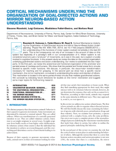 CORTICAL MECHANISMS UNDERLYING THE ORGANIZATION OF GOAL-DIRECTED ACTIONS AND MIRROR NEURON-BASED ACTION