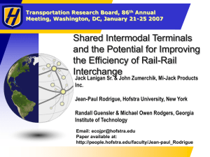 Shared Intermodal Terminals and the Potential for Improving the Efficiency of Rail-Rail Interchange