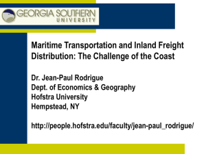 Maritime Transportation and Inland Freight Distribution: The Challenge of the Coast