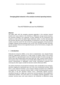  CHAPTER 14 Emerging global networks in the container terminal operating industry