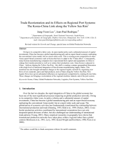 Trade Reorientation and its Effects on Regional Port Systems: