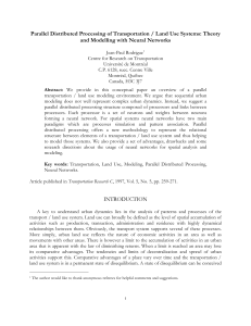 Parallel Distributed Processing of Transportation / Land Use Systems: Theory