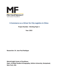 E-Commerce as a Driver for City Logistics in China