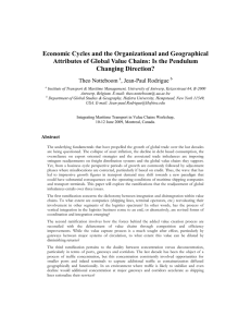 Economic Cycles and the Organizational and Geographical