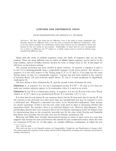 LOWNESS FOR DIFFERENCE TESTS