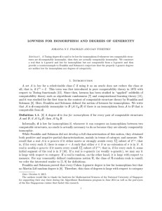 LOWNESS FOR ISOMORPHISM AND DEGREES OF GENERICITY