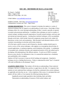 SOC 283 - METHODS OF DATA ANALYSIS