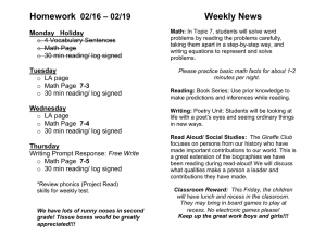 Homework Weekly News – 02/19 02/16