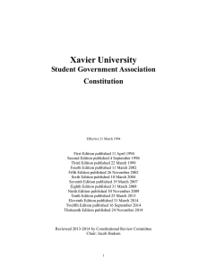 Xavier University Student Government Association Constitution