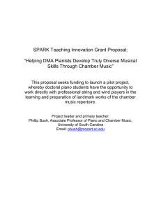 SPARK Teaching Innovation Grant Proposal: Skills Through Chamber Music”