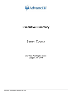 Executive Summary Barren County 202 West Washington Street Glasgow