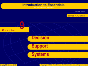 9 Decision Support Systems
