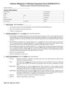 Uniform Mitigation Verification Inspection Form Owner Information