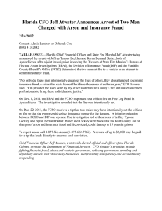 Florida CFO Jeff Atwater Announces Arrest of Two Men 2/24/2012