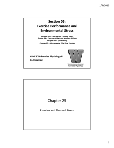 Section 05: Exercise Performance and Environmental Stress