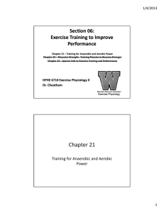 Section 06: Exercise Training to Improve  Performance
