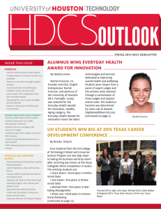 alumnus wins everyday health award for innovation INSIde thIS ISSUe: