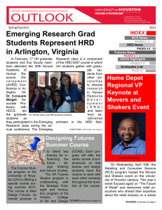 OUTLOOK Emerging Research Grad Students Represent HRD in Arlington, Virginia