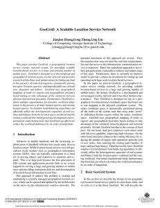 GeoGrid: A Scalable Location Service Network Jianjun Zhang,Gong Zhang,Ling Liu Abstract