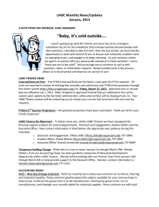  “Baby, it’s cold outside….  UABC Monthly News/Updates  January, 2013   